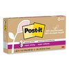 Post It Notes Super Sticky 100% Recycled Paper Super Sticky Notes, 3 x 3, Wanderlust Pastels, 70 Sheets/Pad, 6PK 70007079950